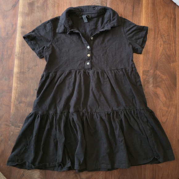 Forever 21 Dresses & Skirts - Cotton Black Tiered Polo Mini Dress
